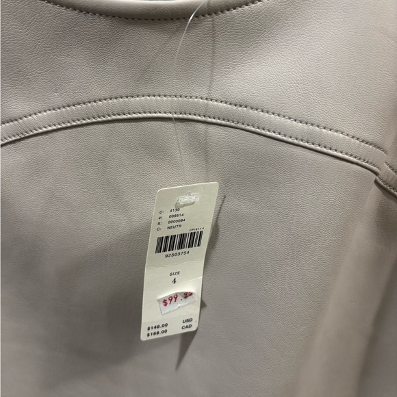 Pilcro by Anthropologie Shift Faux Leather Mini Dress NWT SZ 4 - Picture 11 of 11